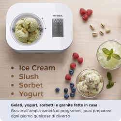 Ariete 644 Gran Gelato 4in1, Gelatiera con compressore, Gelato, Yogurt, Sorbetto e Granita, 30-60 minuti, Funzione mantenimento del freddo - Vista aggiuntiva 7