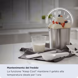 Ariete 644 Gran Gelato 4in1, Gelatiera con compressore, Gelato, Yogurt, Sorbetto e Granita, 30-60 minuti, Funzione mantenimento del freddo - Vista aggiuntiva 8