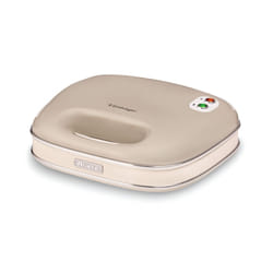 Ariete 1963 Sandwich Maker Vintage, Piastra elettrica per toast, Sandwich e panini, 750W, Piastre fisse grill, Rivestimento antiaderente, Posizione e riponimento verticale, Beige