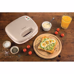 Ariete 1963 Sandwich Maker Vintage, Piastra elettrica per toast, Sandwich e panini, 750W, Piastre fisse grill, Rivestimento antiaderente, Posizione e riponimento verticale, Beige - Vista aggiuntiva 6