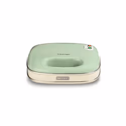 Ariete 1963 Sandwich Maker Vintage, Piastra elettrica per toast, Sandwich e panini, 750W, Piastre fisse grill, Rivestimento antiaderente, Posizione e riponimento verticale, Verde - Vista aggiuntiva 2