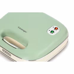 Ariete 1963 Sandwich Maker Vintage, Piastra elettrica per toast, Sandwich e panini, 750W, Piastre fisse grill, Rivestimento antiaderente, Posizione e riponimento verticale, Verde - Vista aggiuntiva 4