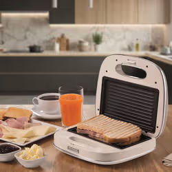 Ariete 1963 Sandwich Maker Vintage, Piastra elettrica per toast, Sandwich e panini, 750W, Piastre fisse grill, Rivestimento antiaderente, Posizione e riponimento verticale, Verde - Vista aggiuntiva 8