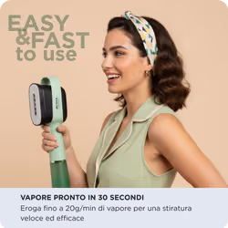 Ariete 4301 Steam Style, Ferro da stiro verticale, 1200W, Colpo vapore 20g/min, Vapore in 30 secondi, Capacità 80ml, Mint - Vista aggiuntiva 5