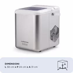 Ariete 651 Ice Machine, Macchine per fare il ghiaccio, 9 cubetti di ghiaccio in 6 minuti, 1,4L, Cubetti grandi e piccoli, Funzione autopulizia - Vista aggiuntiva 4