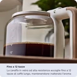 Ariete 1394 Macchina per Caffè con Filtro Breakfast Wood, Macchina Caffè Americano, 12 Tazze, Dettagli Effetto Legno, Piastra Riscaldante Antiaderente, Beige - Vista aggiuntiva 2