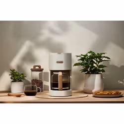 Ariete 1394 Macchina per Caffè con Filtro Breakfast Wood, Macchina Caffè Americano, 12 Tazze, Dettagli Effetto Legno, Piastra Riscaldante Antiaderente, Beige - Vista aggiuntiva 3
