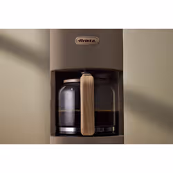 Ariete 1394 Macchina per Caffè con Filtro Breakfast Wood, Macchina Caffè Americano, 12 Tazze, Dettagli Effetto Legno, Piastra Riscaldante Antiaderente, Tortora - Vista aggiuntiva 6