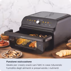 Ariete 4649 Air Fryer + Grill Pizza oven, Friggitrice e forno pizza, 2000W, Capacità 10L, 8 programmi di cottura, Timer, Cuoce una pizza intera, Finestra trasparente + luce, doppia resistenza, fino a 230°C - Vista aggiuntiva 7