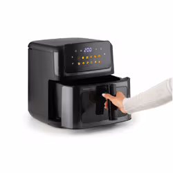 Ariete 4642 Air Fryer e Grill 10L Digital, 2100W, Doppia resistenza superiore e inferiore, Capacità XXXL 10L, 14 programmi di cottura, Pannello touch, Avvio ritardato, Timer, Finestra trasparente, fino a 200°C, Black - Vista aggiuntiva 2