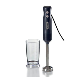 Ariete 601 Frullatore a Immersione Breakfast, Frullatore a immersione, 700 W, 2 velocità, Lama in acciaio inox, Gamba removibile, Bicchiere trasparente, Dark & Sahara Grey