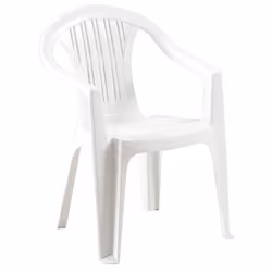 Bica Ratak, Seduta rigida, Quadrato, Bianco, Polipropilene (PP), Solido, 4 gamba/gambe