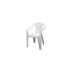 Sedia poltrona in resina bianca cm 56x56x79 arredo esterno ed interno
