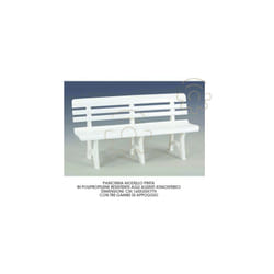 Panca panchina bianca olimpia in polipropilene 160 x 53 x h 77 colore bianco