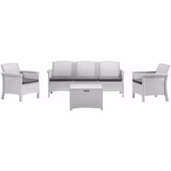 Realizzato interamente in polipropilene ad effetto rattan, resistente agli agenti atmosferici e raggi UV. Dal design moderno  ...