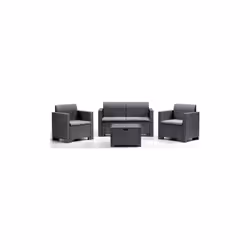 Con il set Nebraska 2 Graphite porti nel tuo giardino un salotto moderno e funzionale. Composto da 4 pezzi in resina waterpro ...