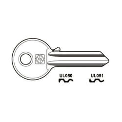 Chiavi per cilindri universal 5 spine grandi in acc. nich. - ul051 sx