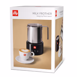 Illy 23760 montalatte e scaldalatte Nero, Acciaio inox