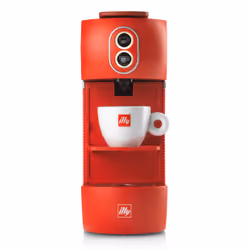 Illy Macchina Easy Cialde E.S.E. Rossa, Macchina per caffè a cialde, 1 L, Cialde caffè, 1250 W, Rosso
