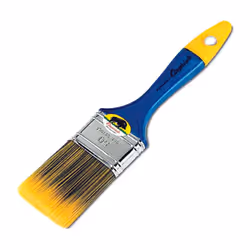 con ghiera nichelata e manico in plastica pieno bicolore - realizzata al 100% con filamenti sintetici in PBT - incollata con ...
