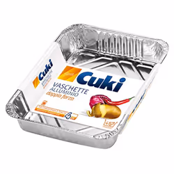 No Brand - Cuki vaschetta alluminio, 4 porzioni, conf. 4 pz