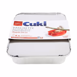 No Brand - Cuki vaschetta alluminio, 4 porzioni, conf. 3 pz