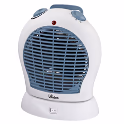 Ardes AR4F03O, Riscaldatore ambiente elettrico con ventilatore, Filo di tungsteno, IPX0, Interno, Pavimento, Bianco