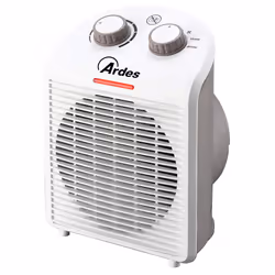Ardes AR4F01N, Riscaldatore ambiente elettrico con ventilatore, IPX0, Interno, Pavimento, Bianco, Plastica