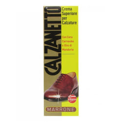 Crema lucida scarpe 'superiore' colore marrone
