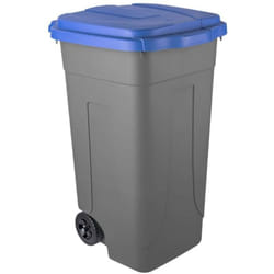 Mobil Plastic - Bidone Per Differenziata Lt. 80 - Cm. 45X50X78 h Col. Blu/Grigio