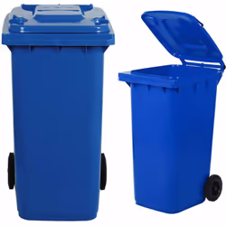 professionale struttura in plastica - completo di coperchio, ruote - predisposizione per pedale e porta sacco con accessorio ...