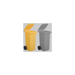 Mobil Plastic - bidone raccolta differenziata carrellato 120LT bianco-verde-blu-giallo-marrone, 'Verde'