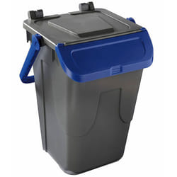 Mobil Plastic - Bidone per raccolta differenziata grigio con sportello basculante giallo 35 lt