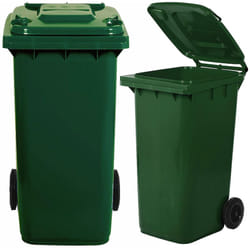 Mobil Plastic - Pattumiera lt.240 con ruote verde mp