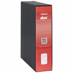 Esselte Dox 1 raccoglitore ad anelli A4 Nero, Rosso
