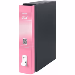 Esselte Dox 2, A4, Conservazione, Cartoncino, Nero, Rosa, Superficie goffrata, Opaco