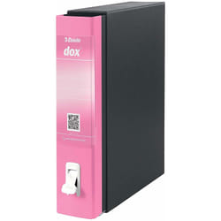 Esselte Dox 2 raccoglitore ad anelli A4 Nero, Rosa