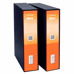 Esselte Dox 2 raccoglitore ad anelli A4 Nero, Arancione