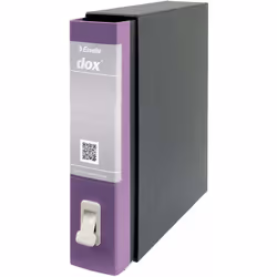 Esselte DOX2 Registratore - f.to protocollo dorso 8 cm, A4, Cartoncino, Viola, 288 mm, 85 mm, 352 mm