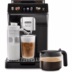 Esplora la più ampia varietà di combinazioni di sapori caldi e freddi con la caffettiera automatica De'Longhi Eletta Explore  ...