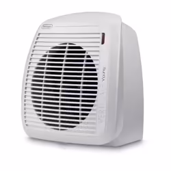 De’Longhi HVY1020.W, Riscaldatore ambiente elettrico con ventilatore, IP21, Interno, Bianco, Manopola, 2000 W