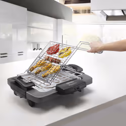 De’Longhi BQ 60.X barbecue per l'aperto e bistecchiera Grill Da tavolo Elettrico Nero, Grigio 1900 W - Vista aggiuntiva 4