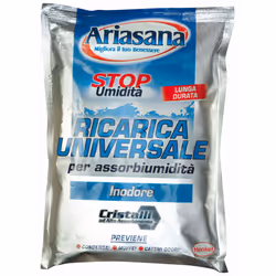 Ariasana Ricarica Inodore per assorbi umidità, Assorbitore (ricarica), Cristalli, Assorbiumidità e odori, Alluminio, Blu, 2 m ...