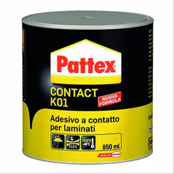 Per laminati. Idoneo per incollare gomma, sughero, finte pelli telate, materie plastiche, metalli. Indicato particolarmente p ...