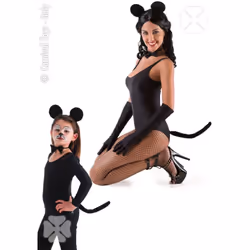 Carnival Toys Set Topolina (Cerchietto, Coda E Papillon) In Busta Su Cartoncino