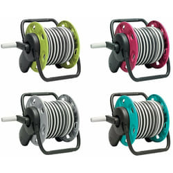 Bizzotto - Avvolgitubo Acqua Giardino Portatile 15mt + Lancia Mini Concept Ready Garden - Colore: Grigio