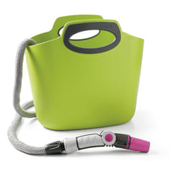 AQUAPOP MAXI VERDE LIME, 30 metri di tubo estensibile da giardino, in kit con borsa in plastica, lancia per irrigazione, presa rubinetto e raccordi