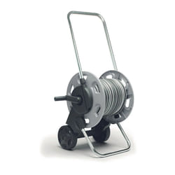 GF - concept ready, carrello avvolgitubo in plastica e metallo per l'irrigazione del giardino, con 25 metri di tubo da 1/2', lancia con getto
