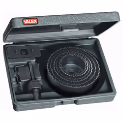 KIT FRESE SEGHE A TAZZA 9pz VALEX CARATTERISTICHE: In acciaio brunito a corpo unicoOttima per forare legno, plastica, cartong ...
