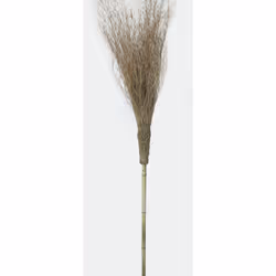 in bamboo. A 15 rami. Lunghezza scopa 100 cm Lunghezza totale 210 cm